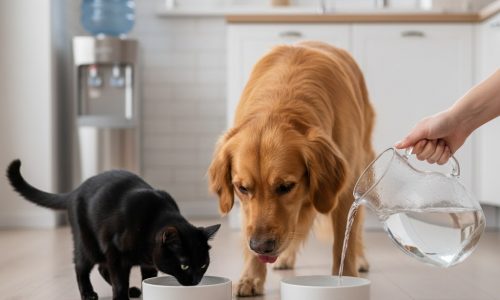 Вода для домашних питомцев: что наливать в миску кошке или собаке?