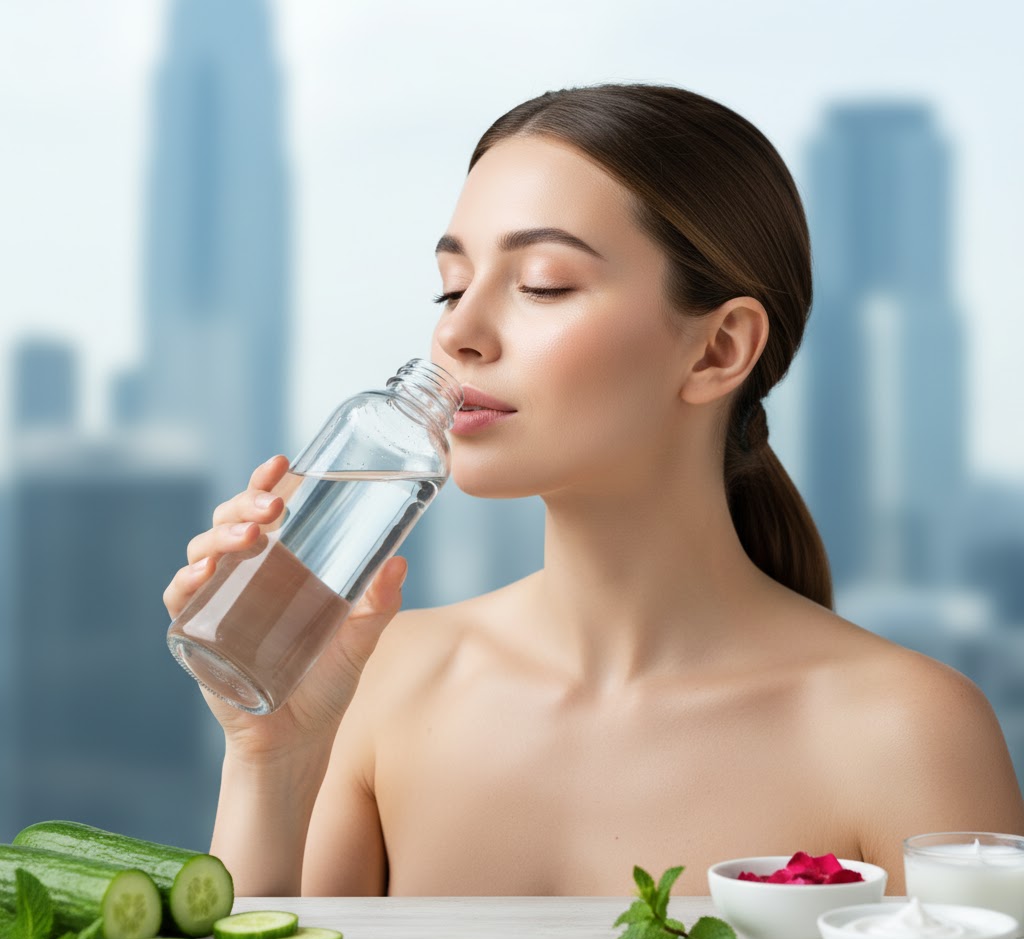 Вода для красоты: как достаточное потребление влияет на кожу в условиях городской среды